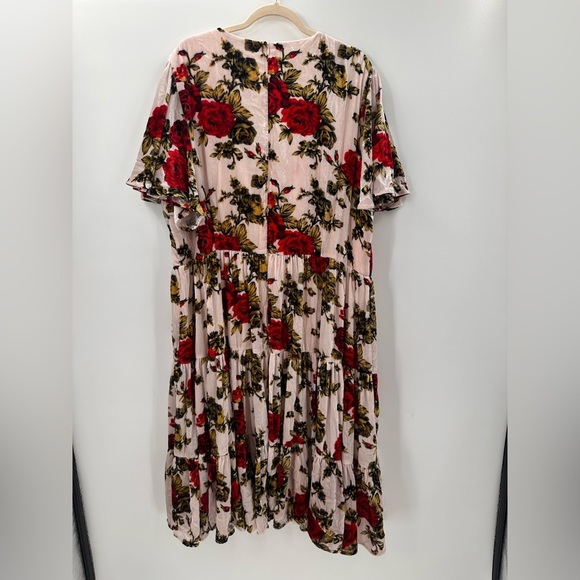 JessaKae Isabella Dress Romantic Vintage Rose V-Neck Velvet  Size 3X NEW - Picture 5 of 6